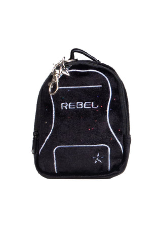 Velvet in Black Galaxy Sparkle Mini Rebel Dream Bag Coin Purse