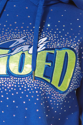 Club SMOED Sparkle Hoodie in Royal Blue