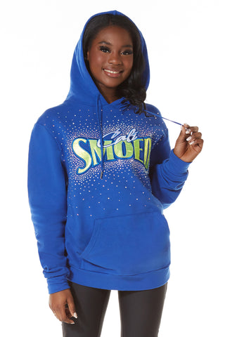 Club SMOED Sparkle Hoodie in Royal Blue
