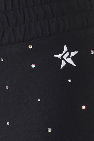 Cinched Compression Short in Black