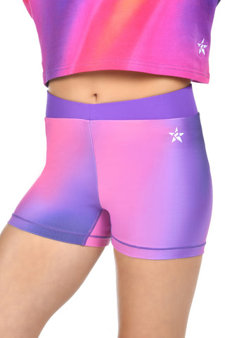Compression Short in Ombre Plum