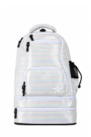 Luster in Cream Rebel Baby Dream Bag with White Zipper