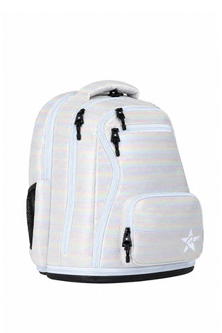 Luster in Cream Rebel Baby Dream Bag with White Zipper