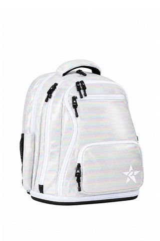 Luster in Cream Rebel Baby Dream Bag with White Zipper