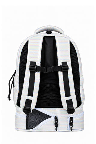 Luster in Cream Rebel Baby Dream Bag with White Zipper