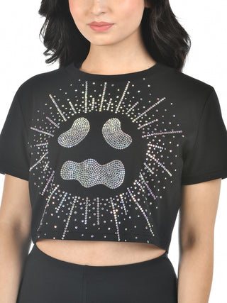 Cropped Tee in Boo Crew