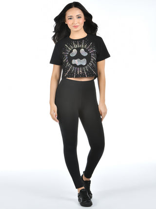 Cropped Tee in Boo Crew