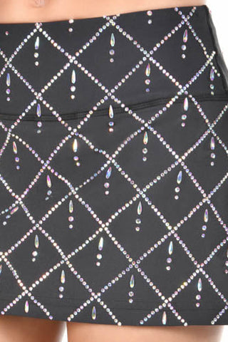 Crystal Veil Skirt in Black