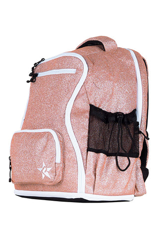 Rose Gold Rebel Dream Bag with White Zipper