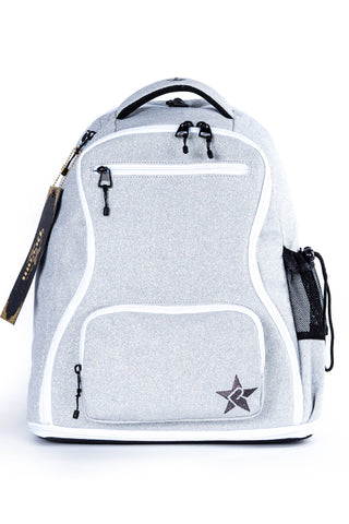 Opalescent Rebel Dream Bag with White Zipper - Gunmetal Mark