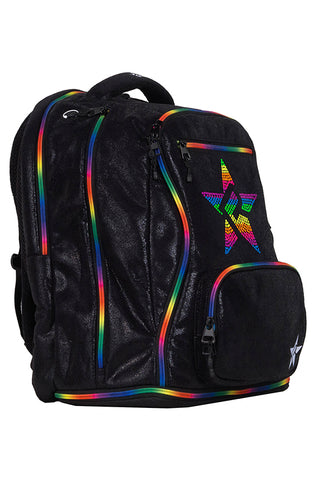 Faux Suede in Black Rebel Dream Bag with Rainbow Rebel Mark Studs