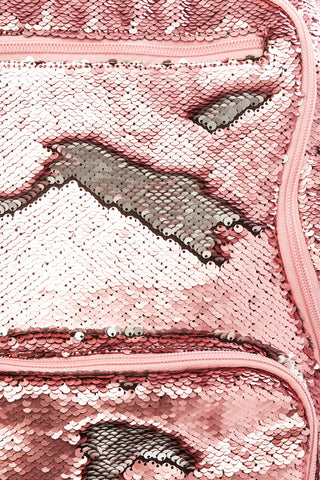 Sequin in Smokey Rose Rebel Dream Bag with Pink Zipper