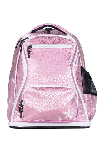 Leopard in Pink Rebel Dream Bag with White Zipper