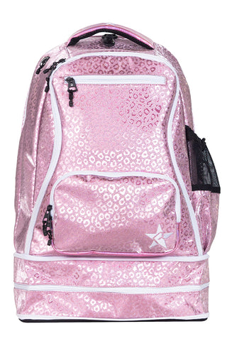 Leopard in Pink Rebel Dream Bag with White Zipper
