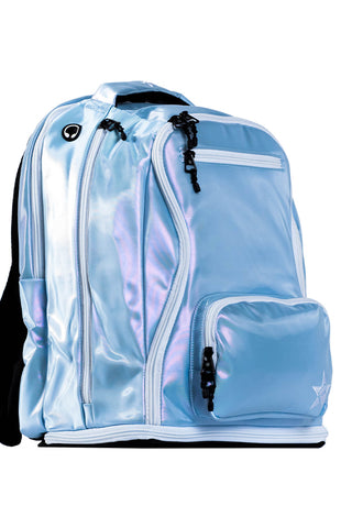 Liquid in Sky Blue Rebel Dream Bag with White Zipper