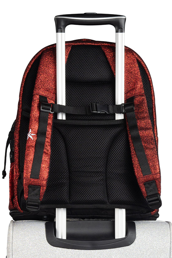 dream control women's red leather backpack purse Scarlett Rebel Dream Bag Plus with Black Zipper