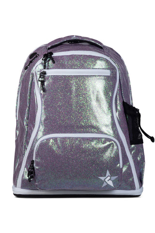 Glossy in Purple Reign Rebel Dream Bag Plus with White Zipper