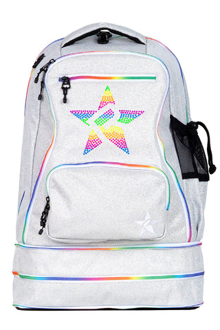 Opalescent Rebel Dream Bag Plus With Rainbow Zipper with Rainbow Rebel Mark Studs