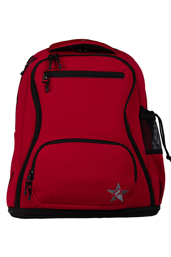 dream control women's red leather backpack purse Neoprene in Red Rebel Dream Bag Plus with Black Zipper
