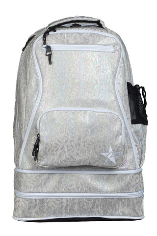 Feather in Opalescent Rebel Dream Bag Plus with White Zipper