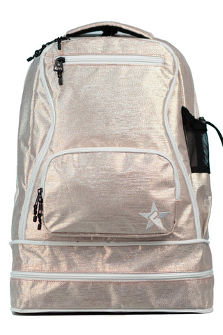 Sparkling Silk in Pink Champagne Dream Bag Plus with White Zipper