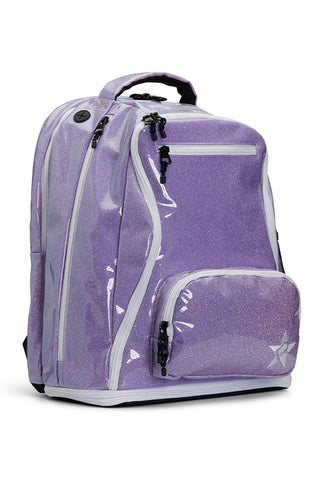 Glossy in Neon Purple Rebel Dream Bag Plus with White Zipper