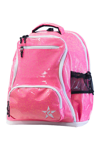 Glossy in Neon Pink Rebel Dream Bag Plus with White Zipper