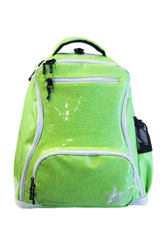 Glossy in Neon Green Rebel Dream Bag Plus with White Zipper