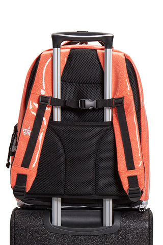 Glossy in Neon Orange Rebel Dream Bag Plus with White Zipper