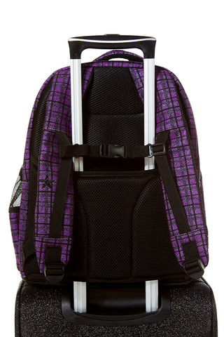 Purple Plaid Rebel Dream Bag Plus with Black Zipper