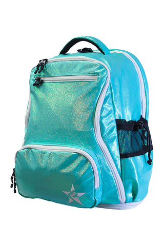 Glossy in Pastel Aqua Rebel Dream Bag Plus with White Zipper