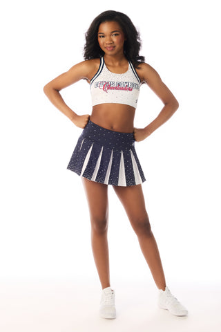 DCC Pleated Skirt in Navy
