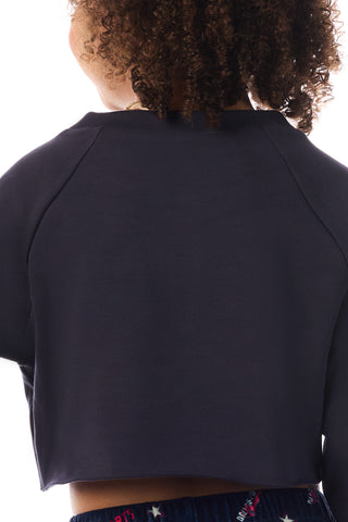 DCC Cropped Pullover in Navy
