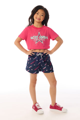 DCC Cropped Tee in Hot Pink