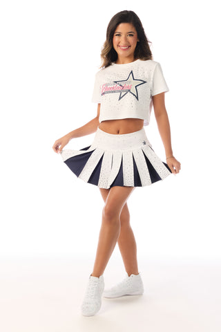 DCC Pleated Skirt in White
