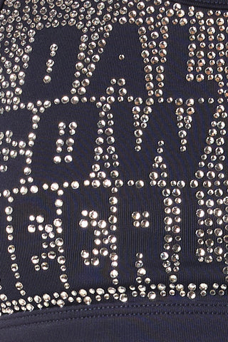 DCC Crystal Racer Back Sports Bra in Navy