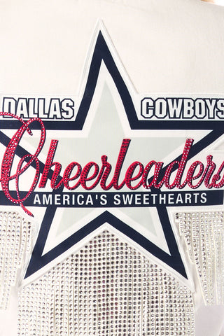DCC Fringe Denim Jacket in White