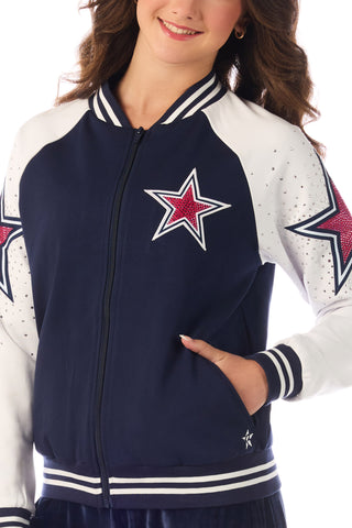 DCC Star Power Bomber Jacket in Navy