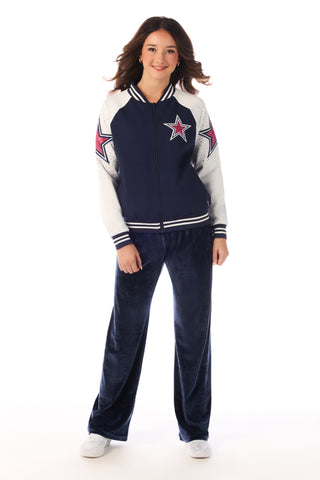 DCC Star Power Bomber Jacket in Navy
