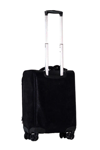 Faux Suede in Black Rebel Dream Luggage with Black Zipper