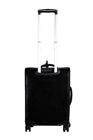 Faux Suede in Black Rebel Dream Luggage with Rainbow Zipper with Rainbow Rebel Mark Studs
