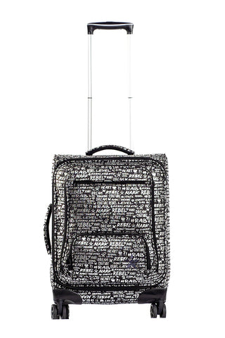 Signature in Black and Silver Rebel Dream Luggage with Black Zipper