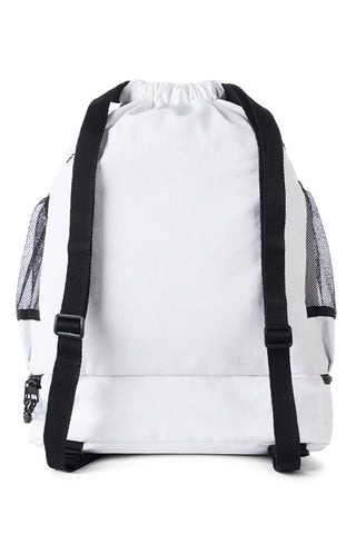 Rebel Drawstring Tote Bag in White