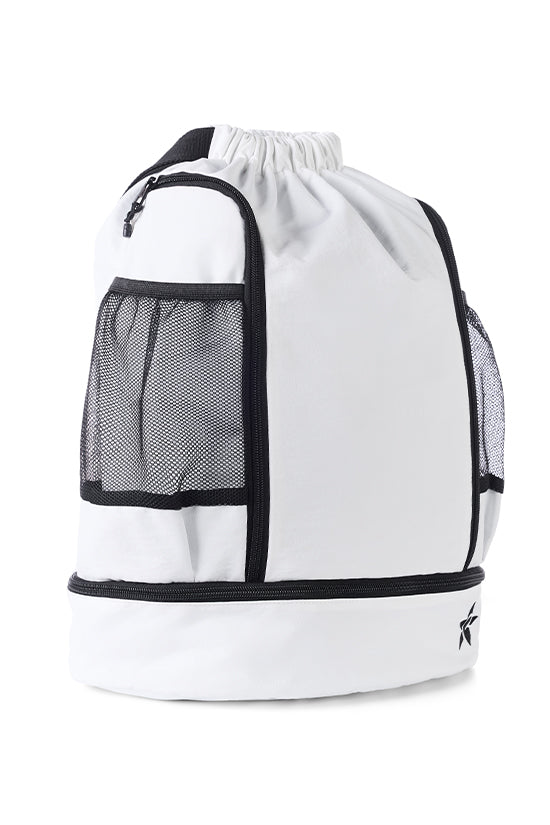 Rebel Drawstring Tote Bag in White