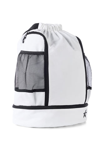 Rebel Drawstring Tote Bag in White