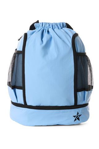 Rebel Drawstring Tote Bag in Light Blue