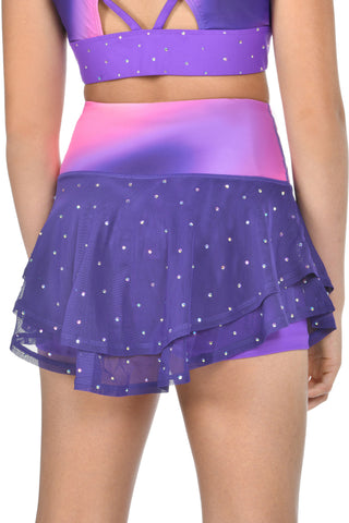 Dahlia Ruffle Skirt in Plum