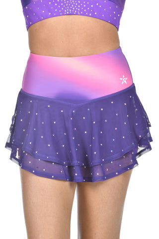 Dahlia Ruffle Skirt in Plum