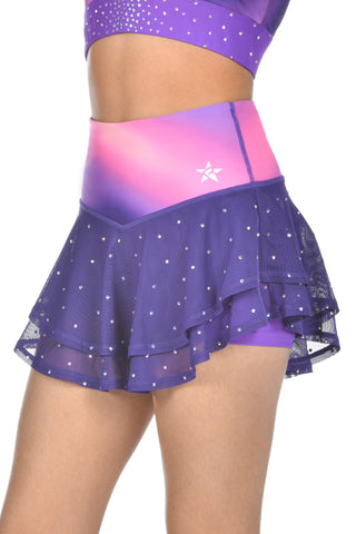 Dahlia Ruffle Skirt in Plum
