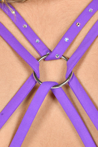Dahlia Sports Bra in Ombre Plum